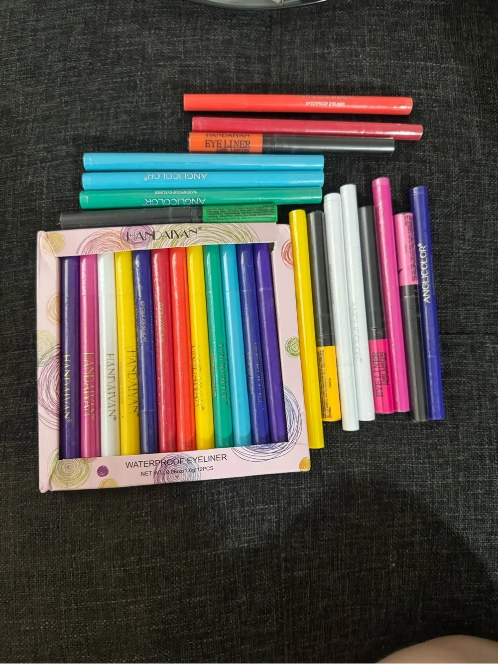 Waterproof Colored Eyeliner Set — Vibrant Multicolor Shades 26+